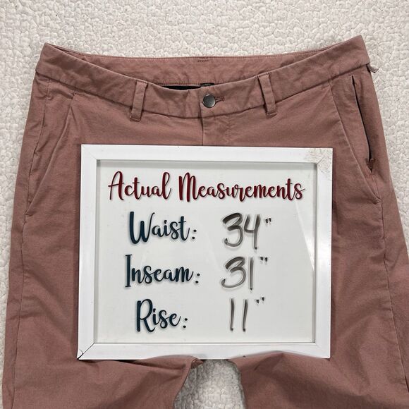 Lululemon ABC Pants Men’s 34x31 Earth Clay Slim Fit Chino Stretch Athliesure - Picture 13 of 13